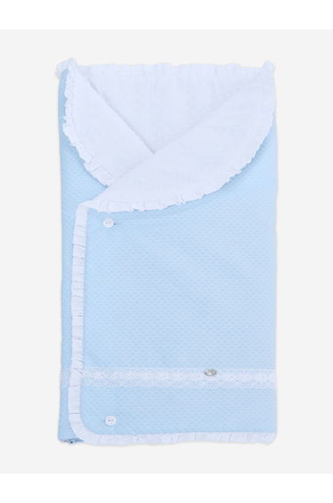 Paz Rodriguez Baby Boys Lace Trim Nest in Blue