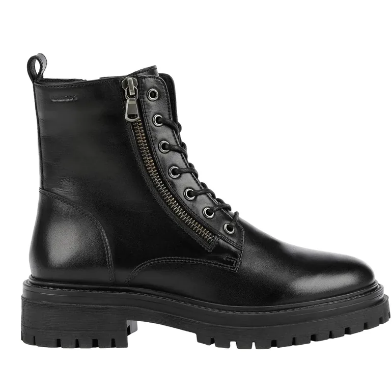 Geox Womens/Ladies D Iridea F Leather Ankle Boots - Black - 2