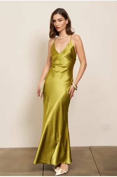 TFNC Jova Olive Maxi Dress