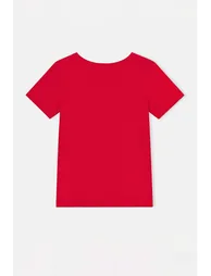 Red Pool Collar Camisole Basic Knitted Plus Size Blouse - 3