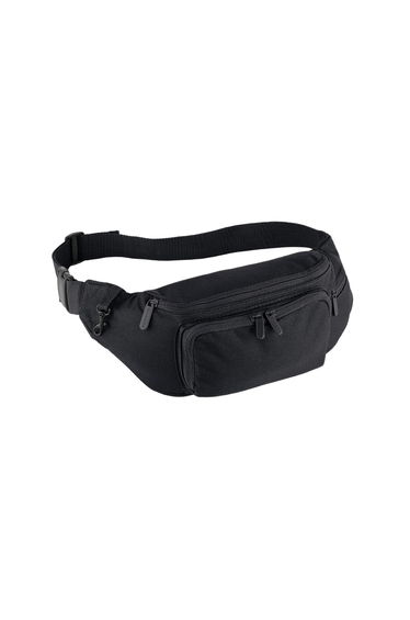 Quadra Plain Waist Bag - Black