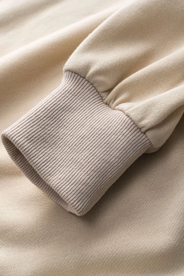 Round Neck Belted Long Sleeve Sweatshirt - 5