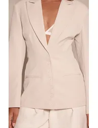 بليزر بأزرار - كريمي - 3