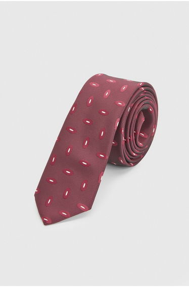 Burgundy Retro Pattern Tie