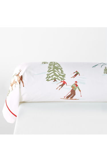 St Moritz Alipine 100% Cotton Percale 200 Thread Count Bolster Pillowcase
