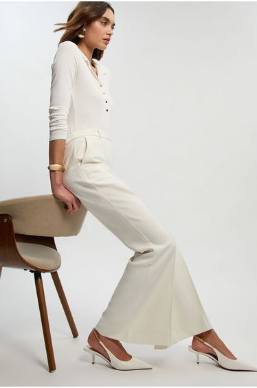 Petite Polished Tailored Bootcut Trouser