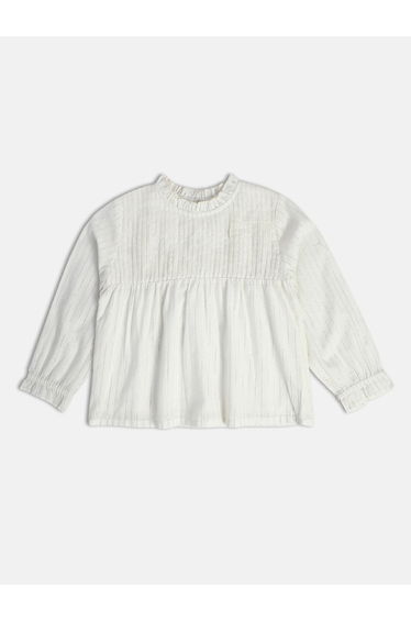 Girls Cotton Long Sleeve High Neck Top