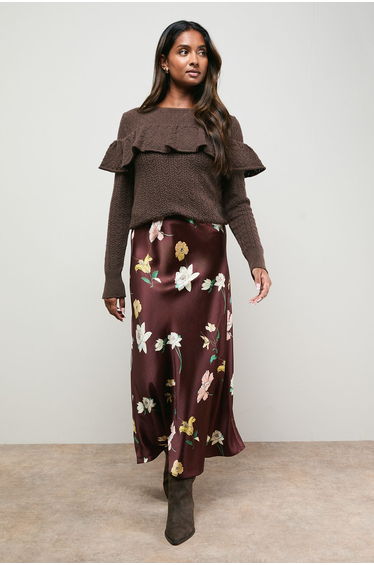 Frill Yoke Detail Pointelle Jumper