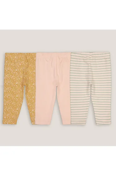 Pack of 3 Leggings in Cotton