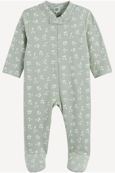 Fleece Sleepsuit in Cherry Print