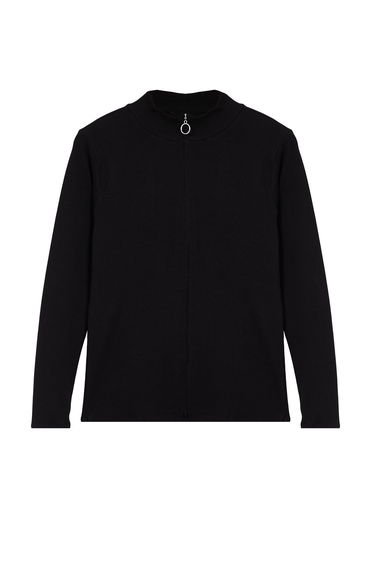Black Camisole Knitted Plus Size Blouse