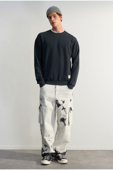 Sweatshirt - Gray - Relaxed fit