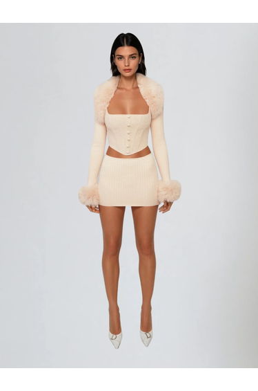 Vatheris Furry Knitted Top Set
