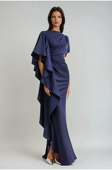 فستان ماكسي بكشكش