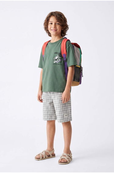 Green Plain Knitted T-Shirt