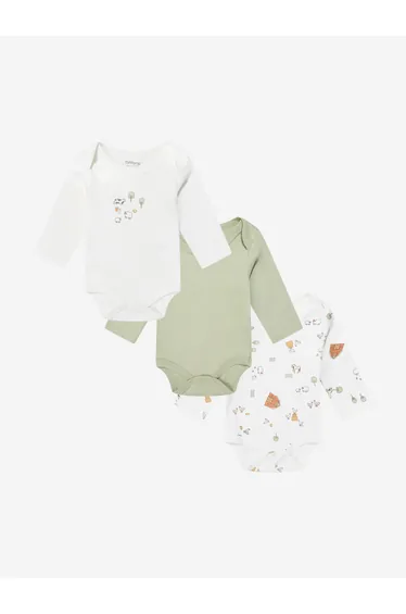 Tiffany Baby Farm Village 3 Piece Bodysuit Set in Ivory