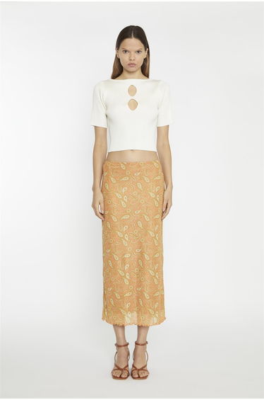 Cut Out Crop Top - Vanilla