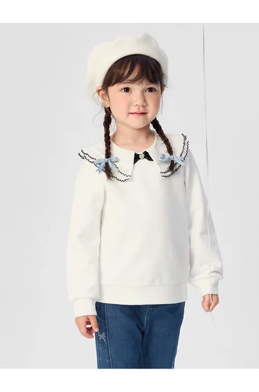 Girls' Top With Ruffled Collar