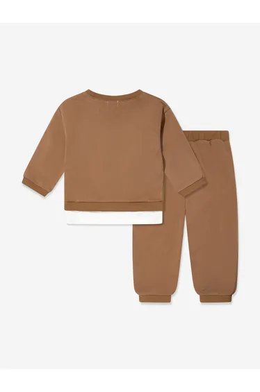 Cozy Crew Club Kids The Bear Colour Tracksuit in Brown