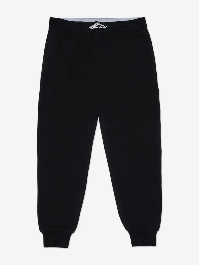 طقم بيجاما أطفال بطبعة شعار لون أسود - 3