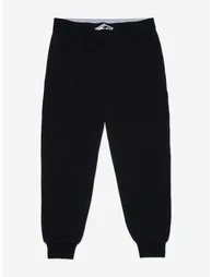 طقم بيجاما أطفال بطبعة شعار لون أسود - 3