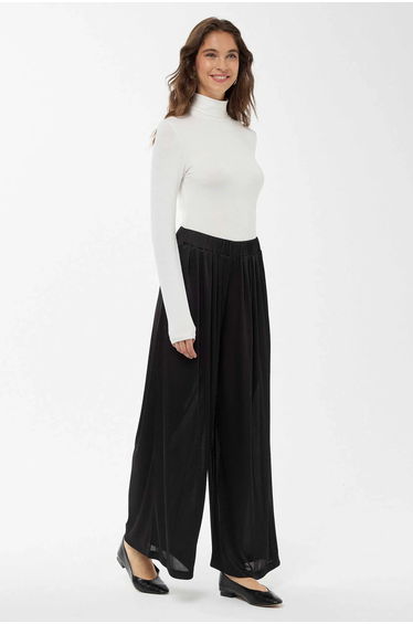 Wide Leg Elastic Waist Pants
