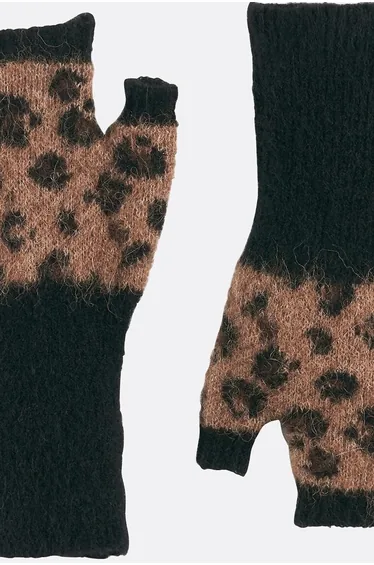 Leopard Print Mittens