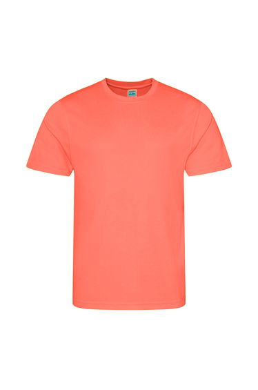 AWDis Just Cool Mens Performance Plain T-Shirt - Peach Sorbet