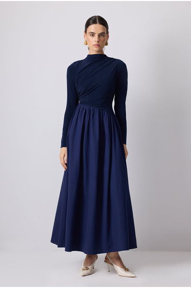 ASYMMETRIC DRESS WITH DRAPE DETAILS