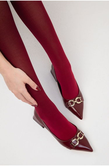 Claret Red Patent Leather Women's Classic High Heel Shoes