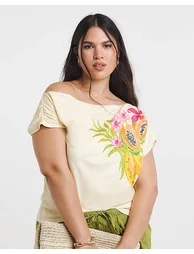 Off the Shoulder Mesh Top - 1