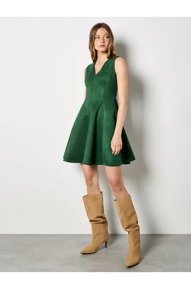 Suedette Skater Dress