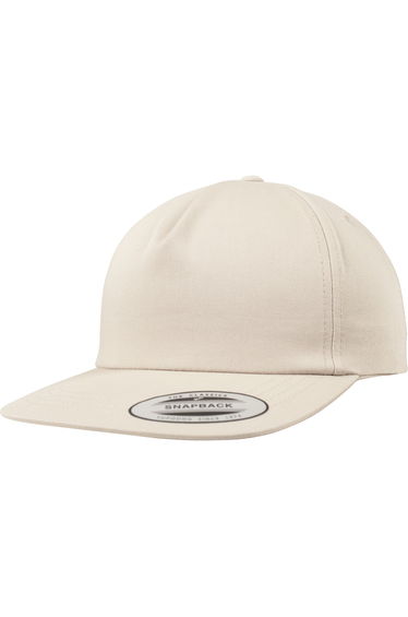 Yupoong Flexfit Unisex Unstructured 5 Panel Snapback Cap - Khaki