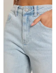 The High Waist Cropped Straight Leg Jean - vintage bleach - 3