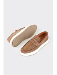 Tan Leather Men's Loafer - 1