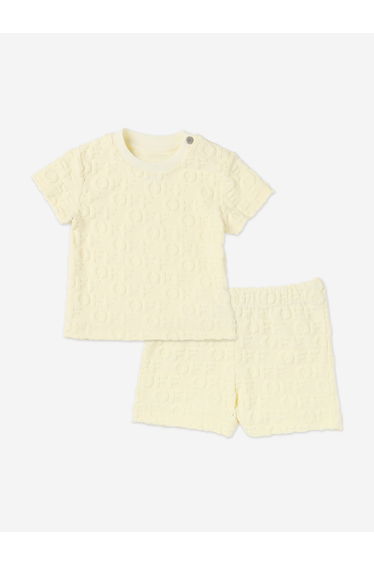 Off-White Baby Off AO Terry Short Set in Yellow