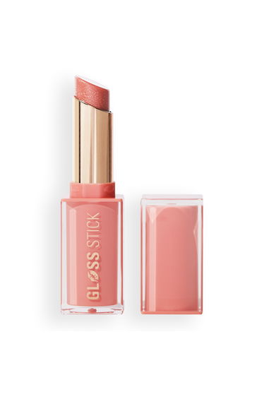 Revolution Pout Shine Lip Gloss Stick Shimmer Peach Sorbet Nude