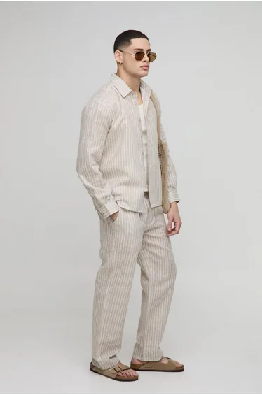 Oversized Stripe Shirt & Relaxed Trouser Set