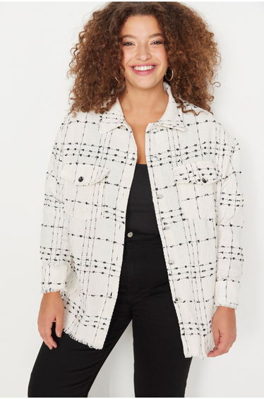 White Chenille Woven Shirt