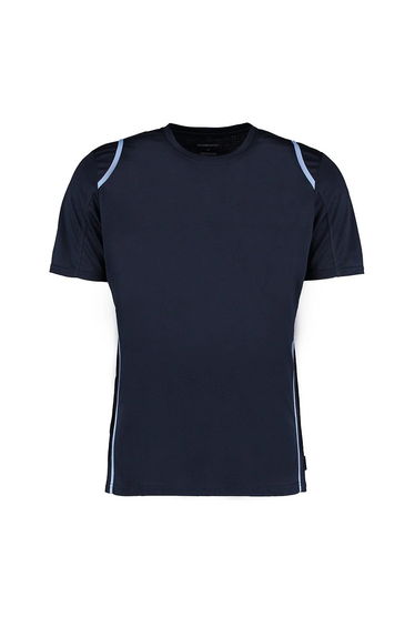 Gamegear® Cooltex® Short Sleeved T-Shirt / Mens Sportswear - Navy/Light Blue