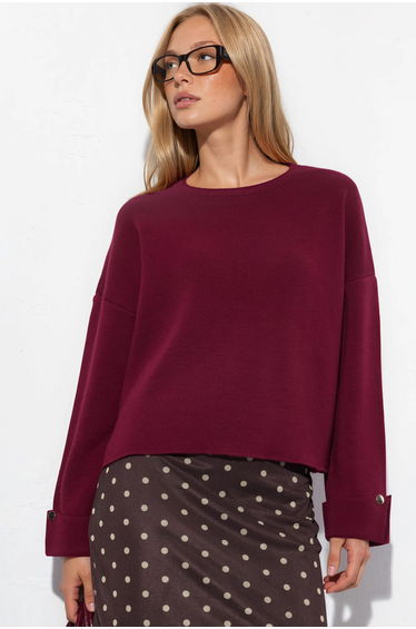 Button Detailed Knit Sweater