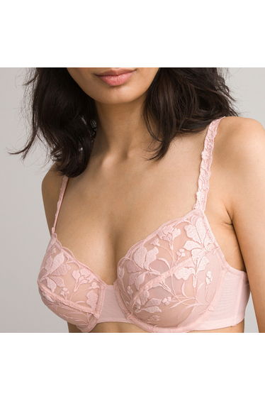 Full Cup Bra in Embroidered Tulle
