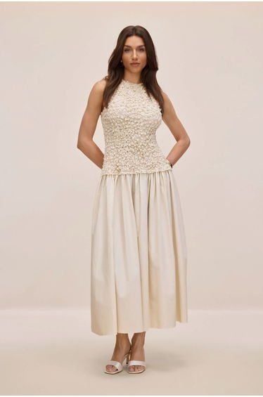 Sheila Ruched Bodice Sleeveless Maxi Dress