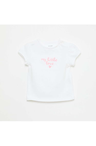 Short-sleeved jersey T-shirt WHITE