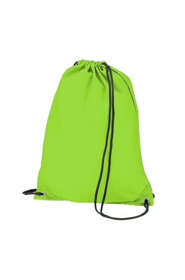 BagBase Budget Water Resistant Sports Gymsac Drawstring Bag (11L) - Lime Green
