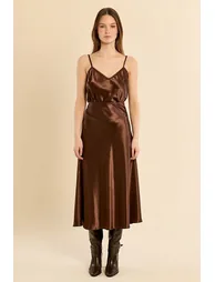 Satin Maxi Skirt - 1