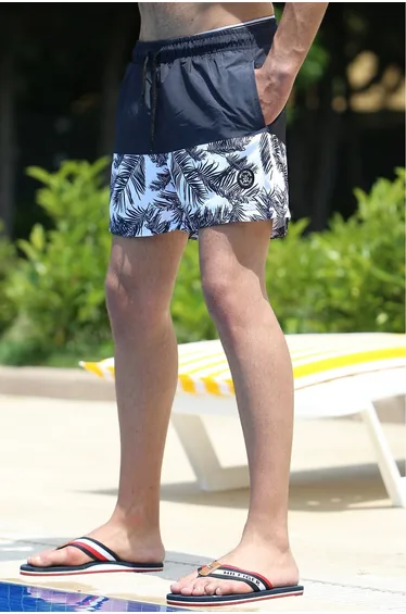 Printed Black Marine Shorts