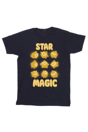 Wish Boys Star Magic Tile Cotton T-Shirt - Navy Blue