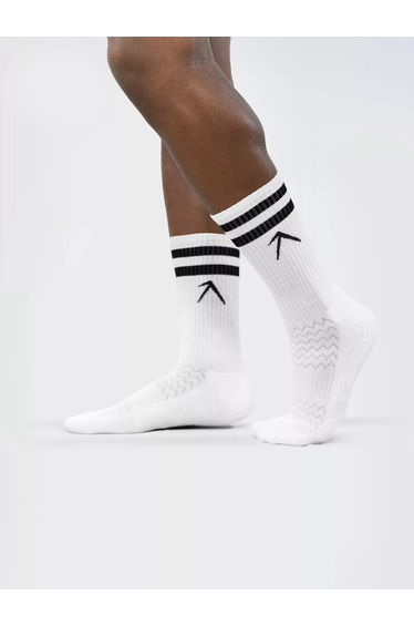 Pack of 3 - White Stripes Crew Cotton Socks