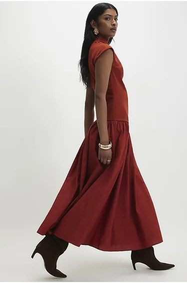 فستان ريفر آيلاند بني ماكسي